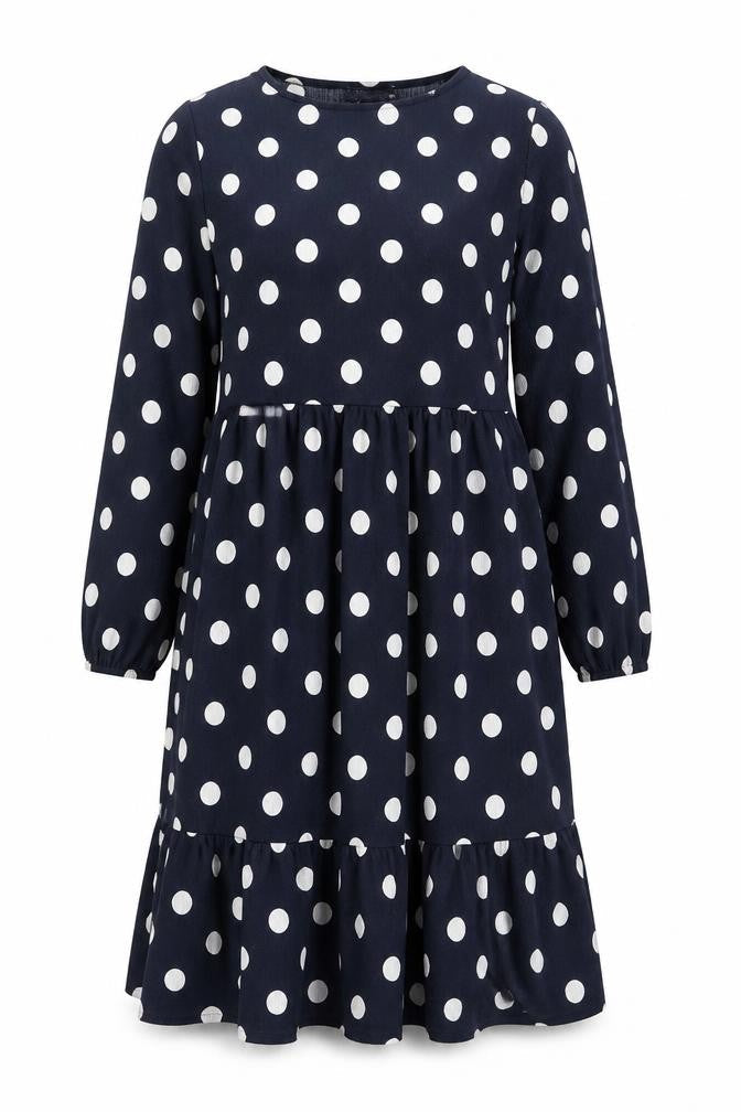 Marks & Spencer Women Blue Polka Dot Dress Size 12-14