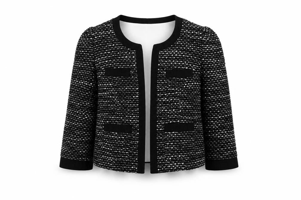 New Look Women's Black Bouclé Blazer Size 10