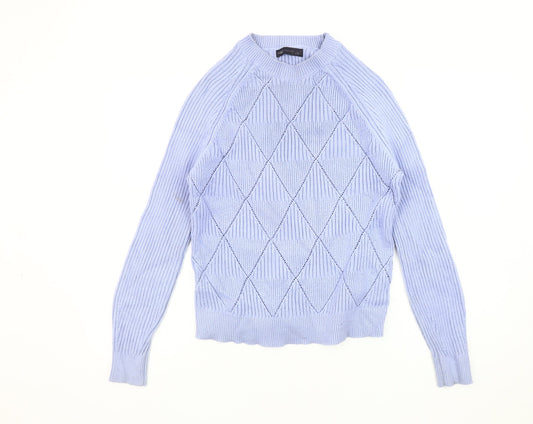 Marks and Spencer Women's Blue Knit Pullover Jumper