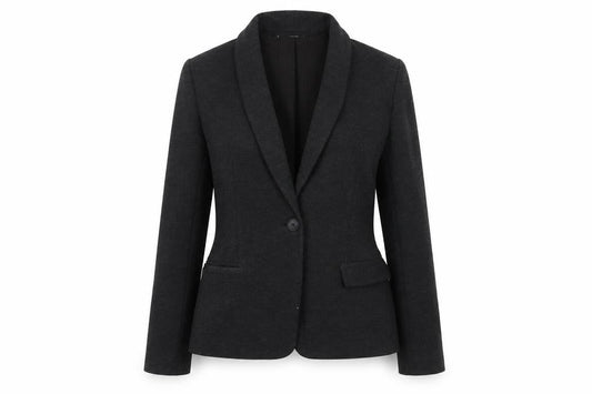 Mango Women's Black Blazer S, Classic Shawl Lapel