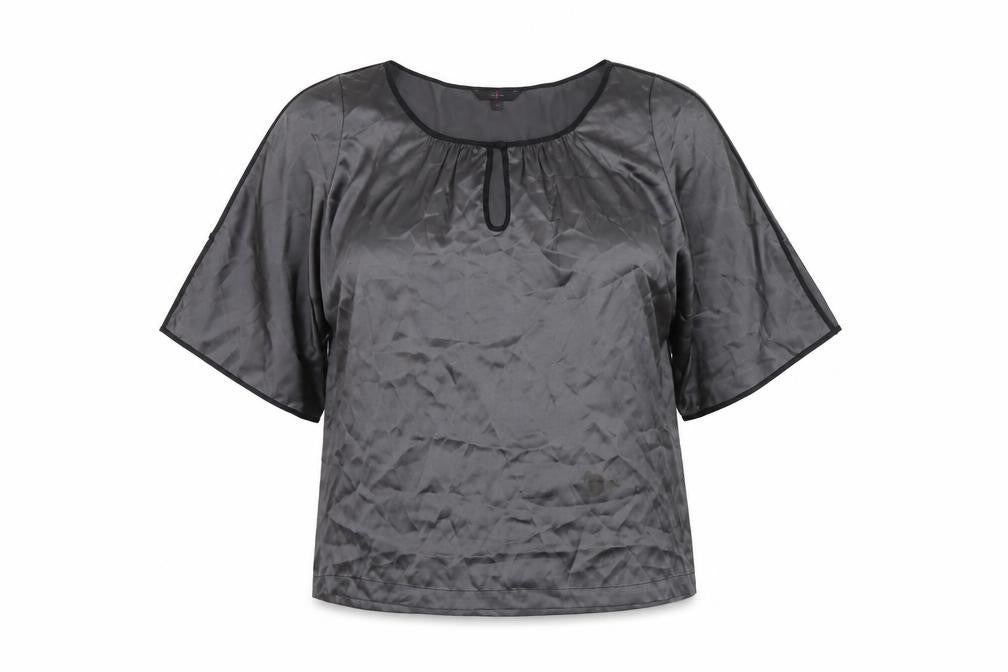 Fashion Women's Black Silk Blouse Size 14