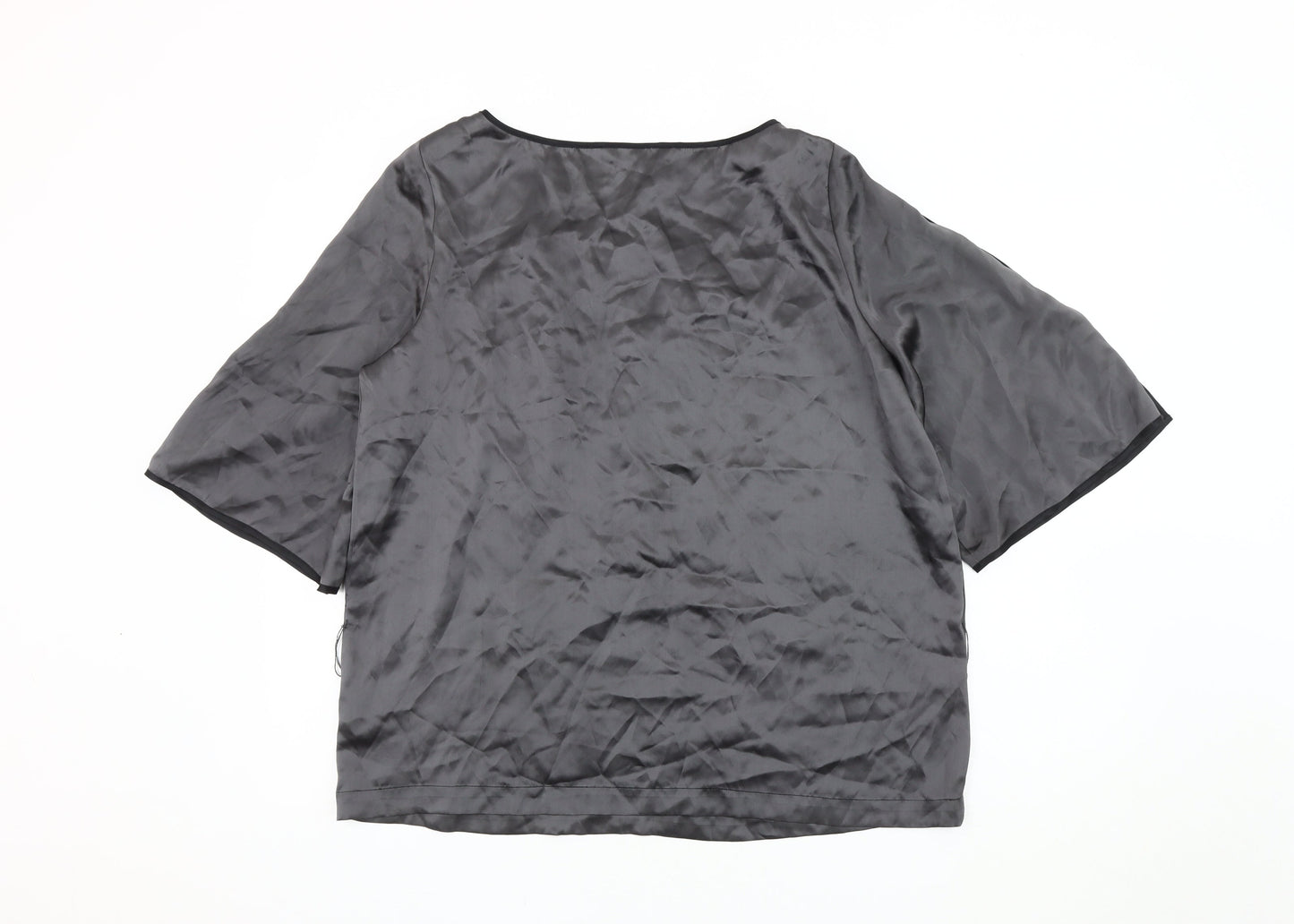 Fashion Women's Black Silk Blouse Size 14