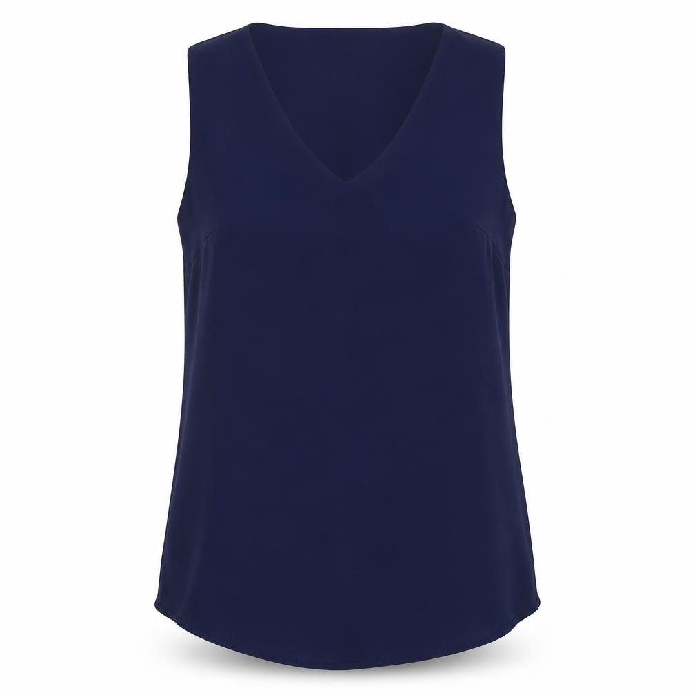 Oasis Women's Blue Sleeveless V-Neck Tank Top Size 10