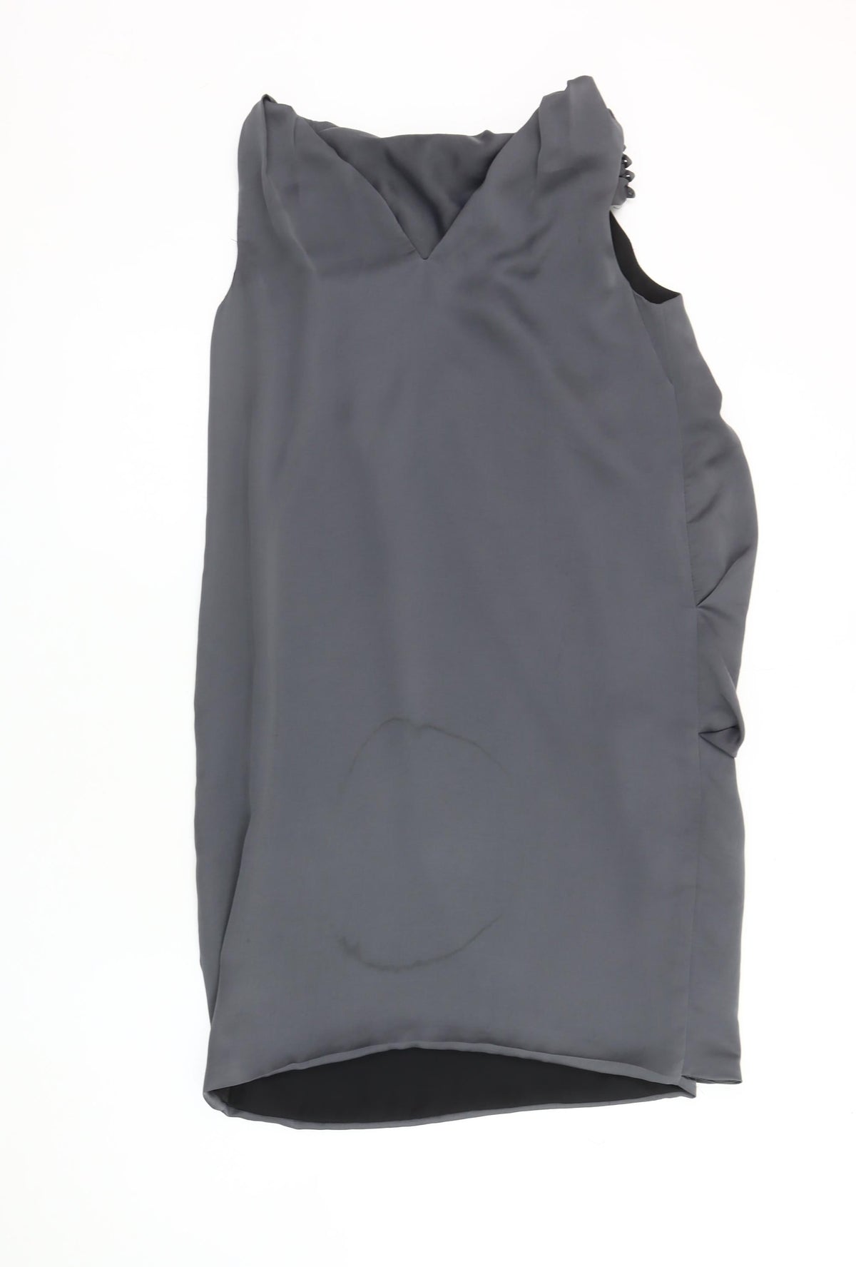 Zara Women's Grey Sleeveless Dress Size 8