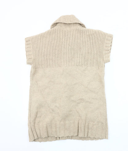 Country Casuals Women's Beige Knit Cardigan M with Button Detail