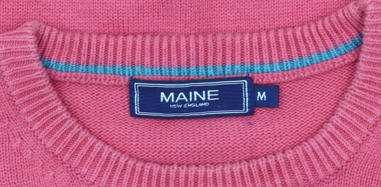 Maine New England Men's Red Pullover Jumper - Medium