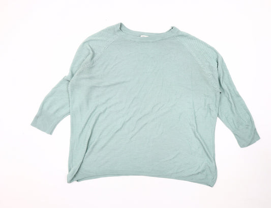 Jacqueline de Yong Women's Blue Crew Neck Pullover Jumper L