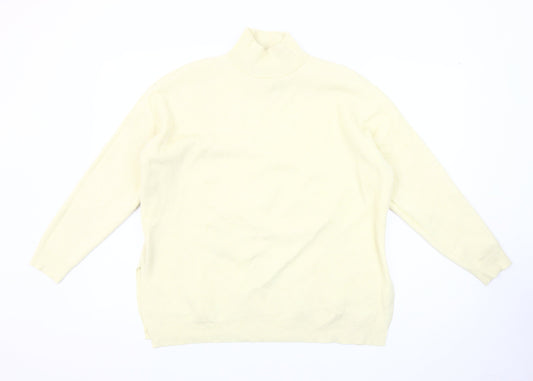 Stradivarius Women's Ivory Mock Neck Jumper