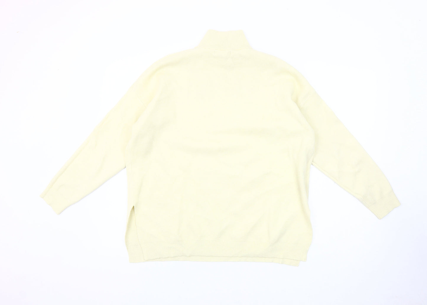 Stradivarius Women's Ivory Mock Neck Jumper