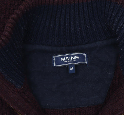 Close-up detail of Maine New England Men’s Multicoloured M Pullover Knit Sweatshirt