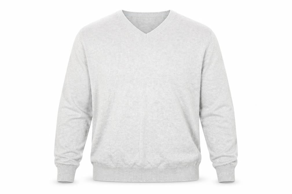 Dunnes Men's Grey M V-Neck Cotton Pullover Jumper