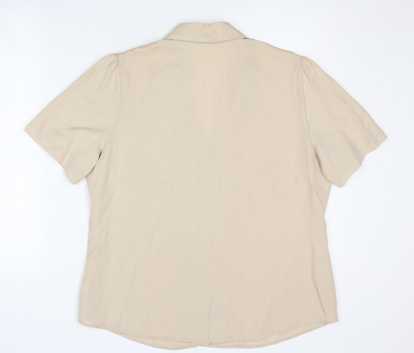Marks and Spencer Beige Short Sleeve Women's Blouse