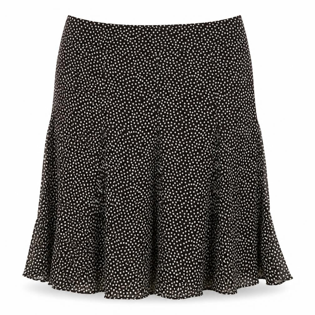 J. Taylor Women's Black Polka Dot A-Line Skirt 22
