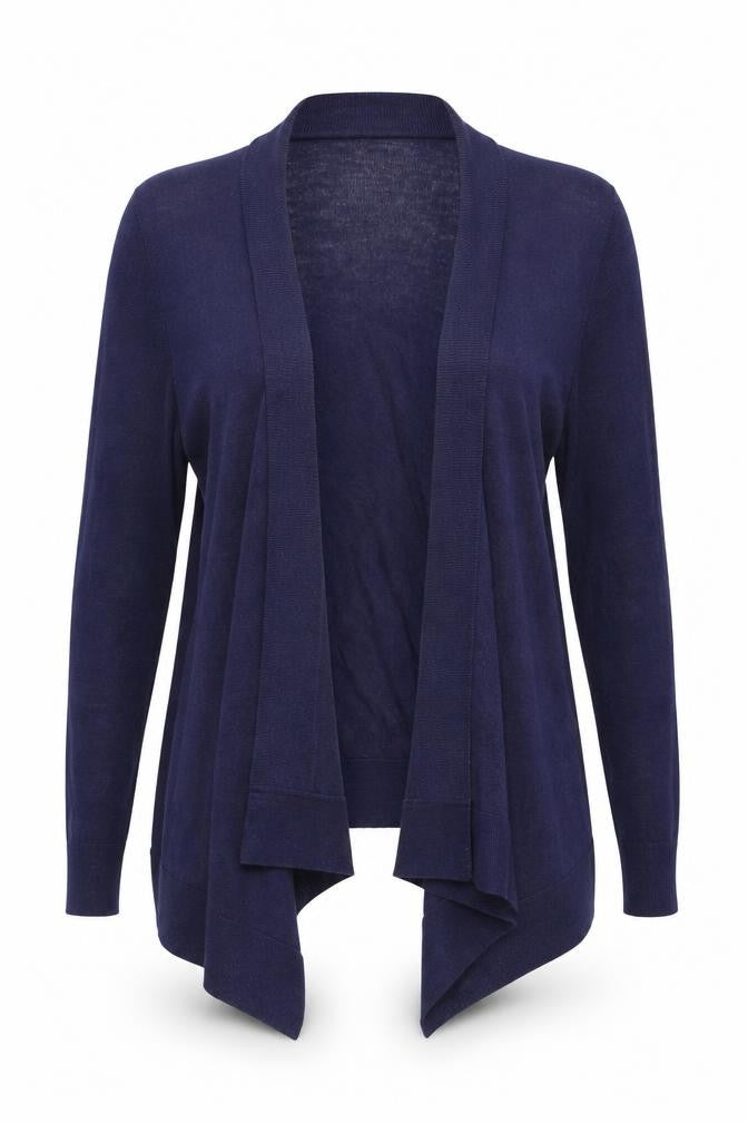 Autograph Women's Blue Open Front Cardigan Size 8 Wool Blend