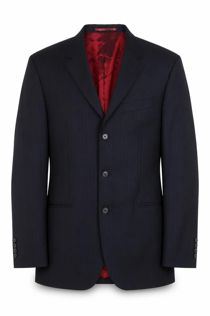 Next Men's Blue Wool Pinstripe Suit Jacket 40L