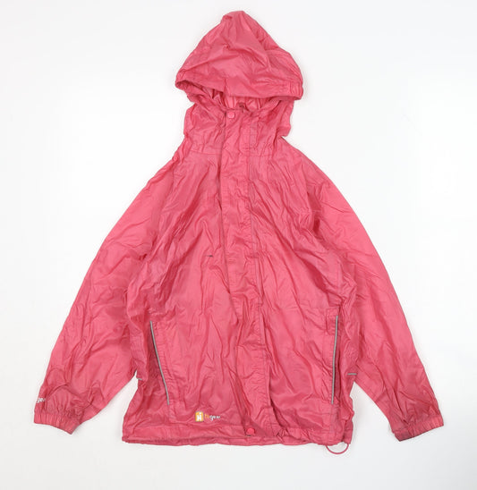 Hi Gear Girls Pink Waterproof Rain Coat 7-8 Years
