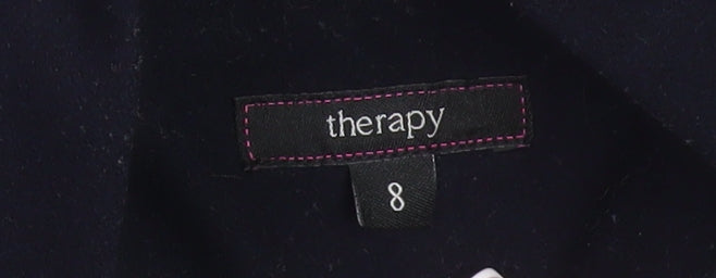 Therapy Women's Black Mid-Length Hooded Coat, Size 8