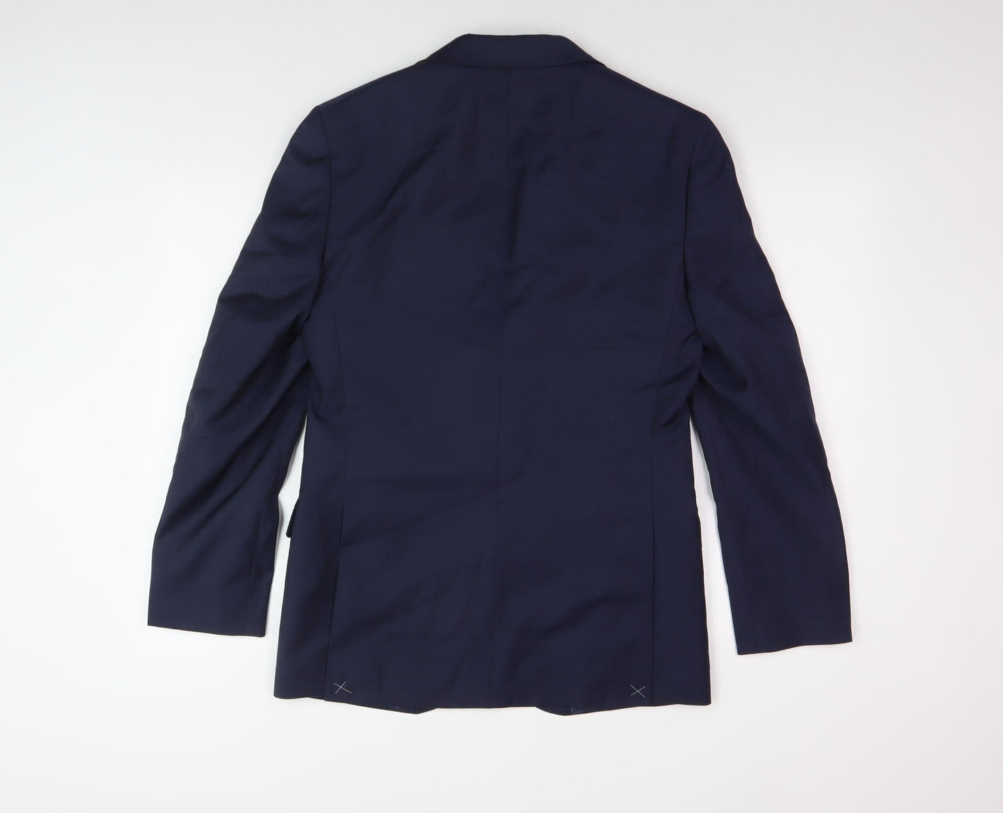 Marks and Spencer Men's Blue Wool Blazer, Size 36R