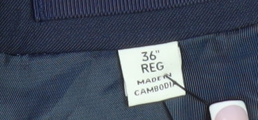 Marks and Spencer Men's Blue Wool Blazer, Size 36R