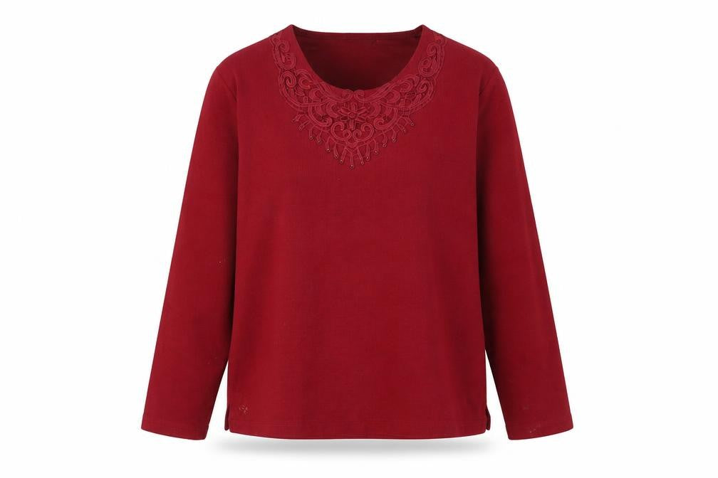Isle Women's Red Medium Pullover Jumper