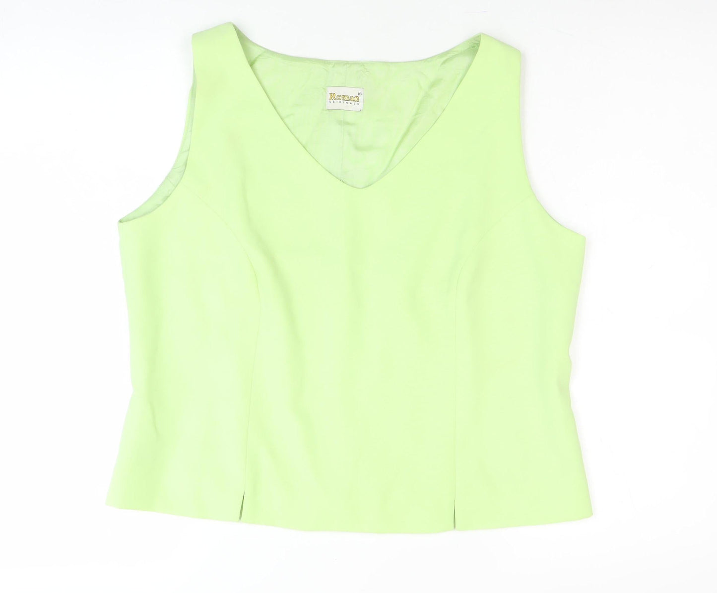 Roman Originals Women Green Tank Top Size 16