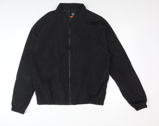 Le Breve Men's Black Basic Jacket, Size L, Casual Wear