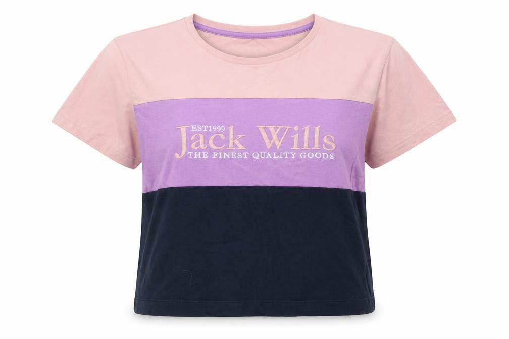 Jack Wills Women's Multicoloured Jersey T-Shirt Size 6