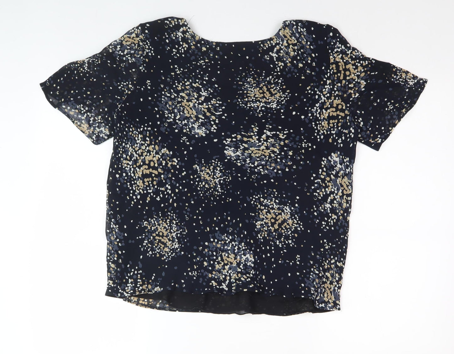 Marks & Spencer Women's Black Polka Dot Blouse Size 14