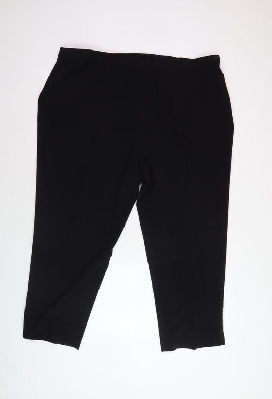 Barkattex Women's Black Trousers Size 22 Straight Leg