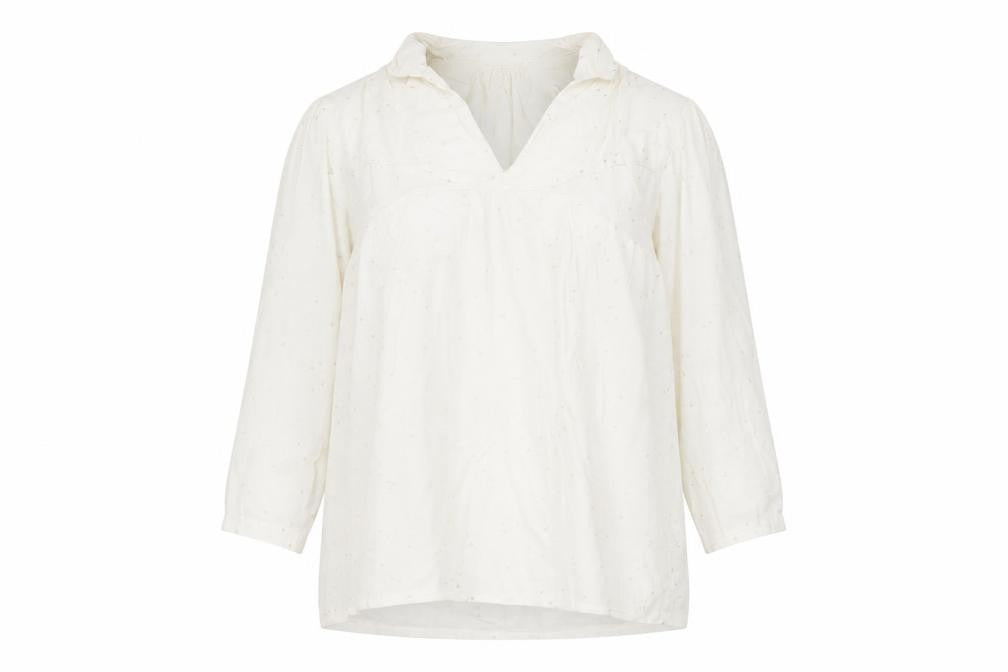 Oliver Bonas Women's White Blouse Size 14 V-Neck