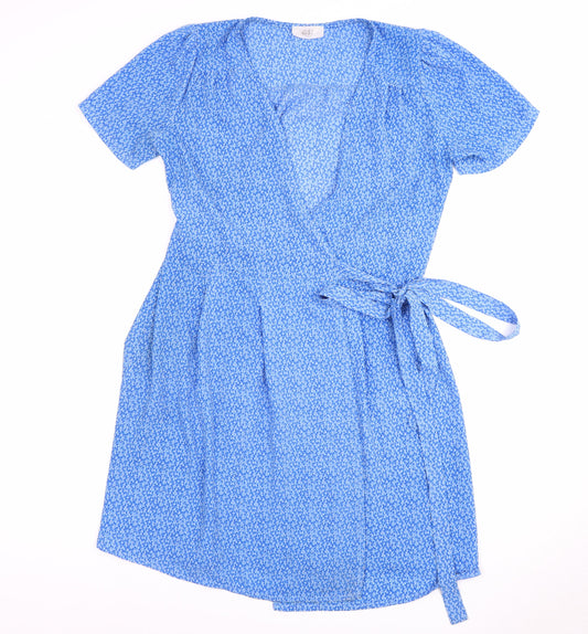 ØST London Women's Blue Wrap Dress - Size S