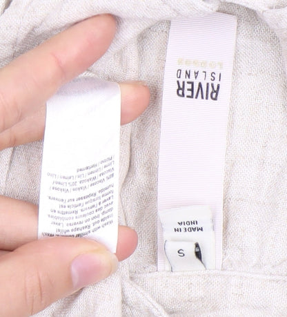 River Island Women's Ivory S Button-Up Shirt