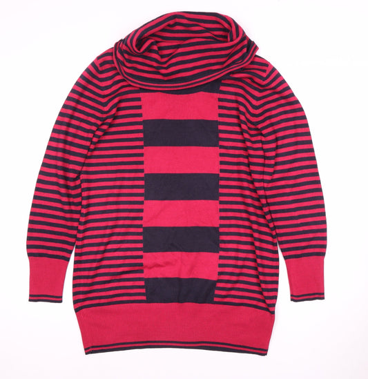 Marks and Spencer Women's Red Striped Pullover Jumper