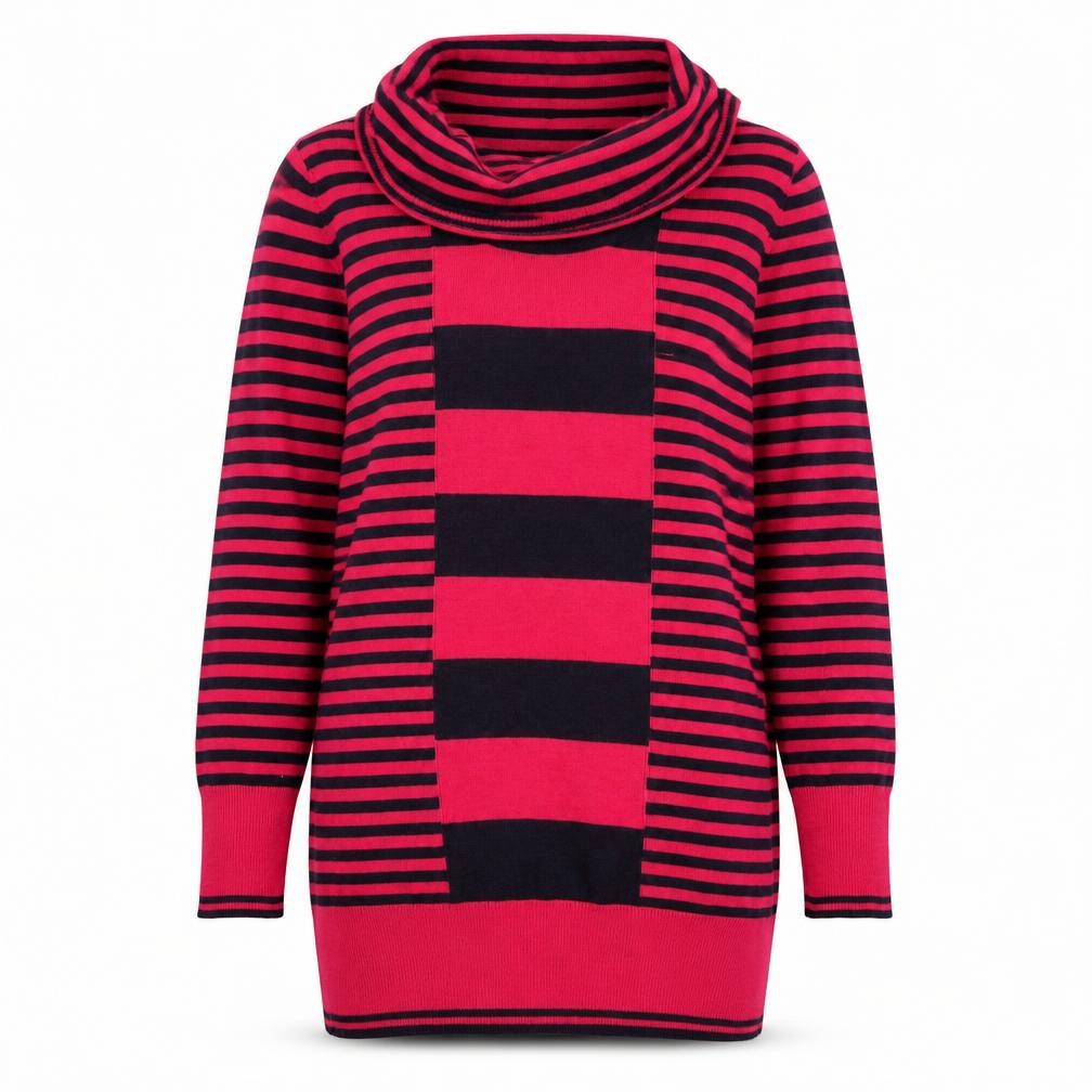 Marks & Spencer Women's Red Striped Pullover Jumper