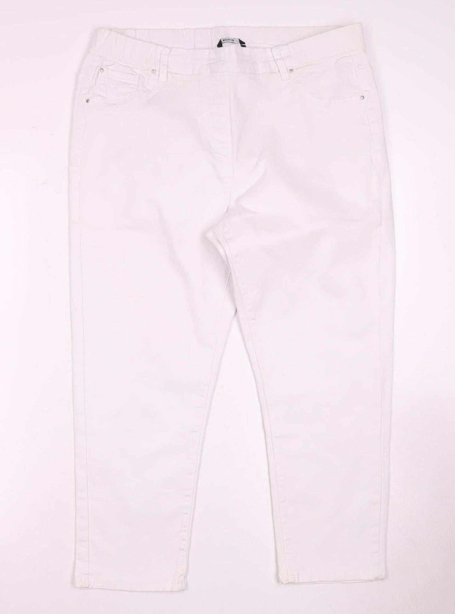 Roman Women's White Jeans, Size 18, Regular Fit