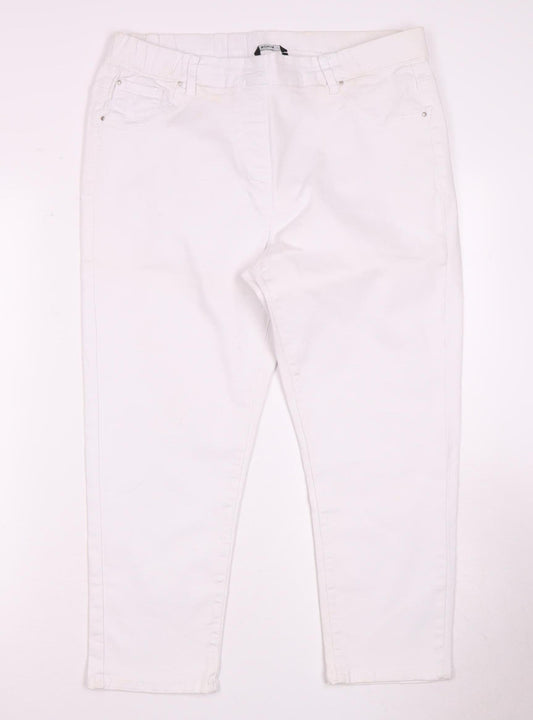 Roman Women's White Jeans, Size 18, Regular Fit