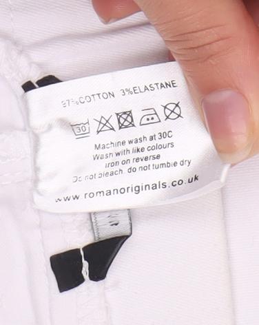 Roman Women's White Jeans, Size 18, Regular Fit