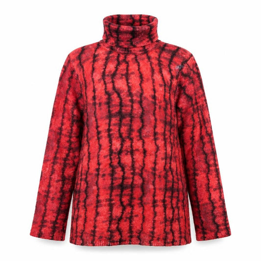Zara Women's Red Wool Roll Neck Pullover Jumper Size 14