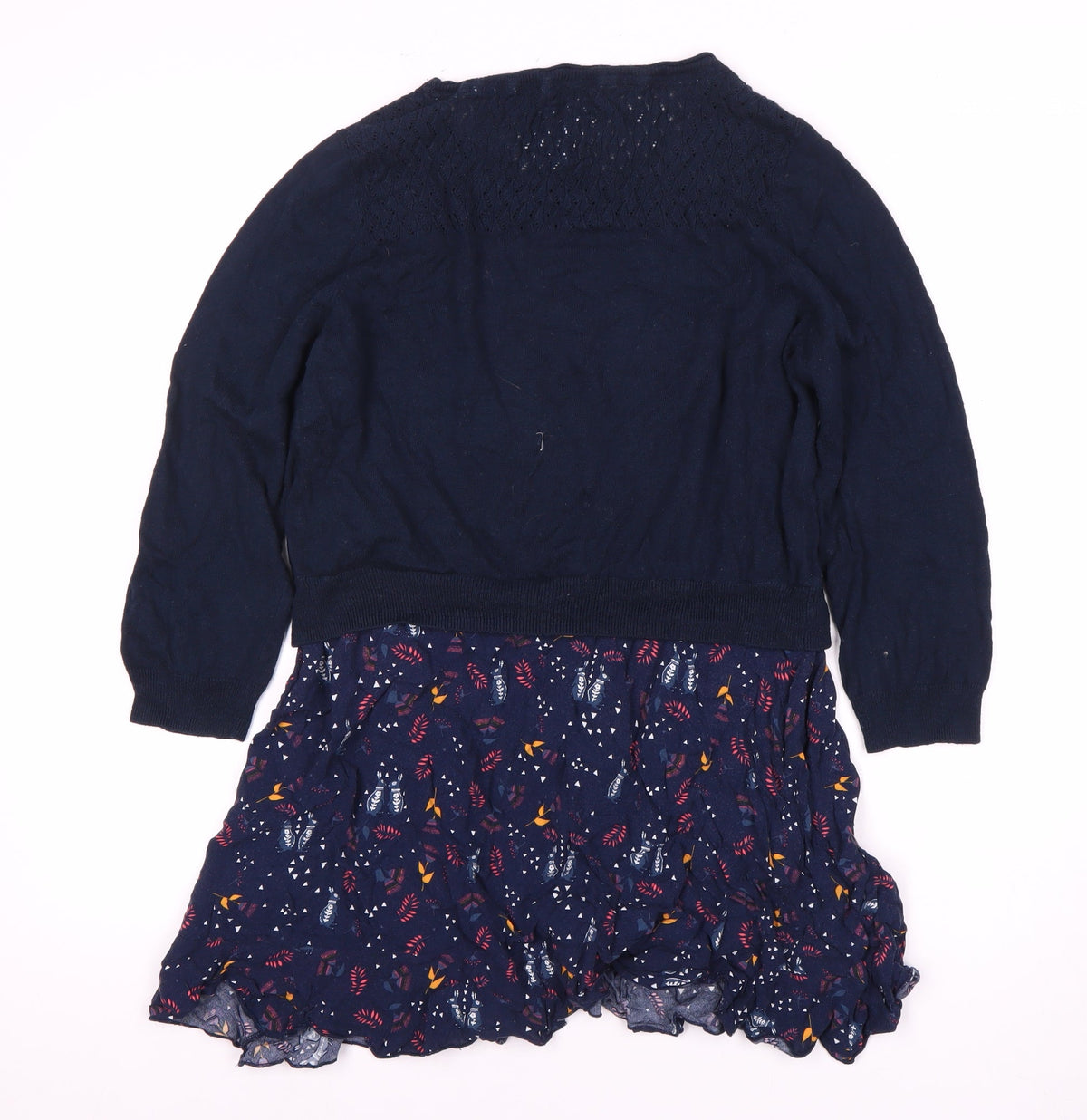 Faithful & True Women's Blue Floral Long Sleeve Dress