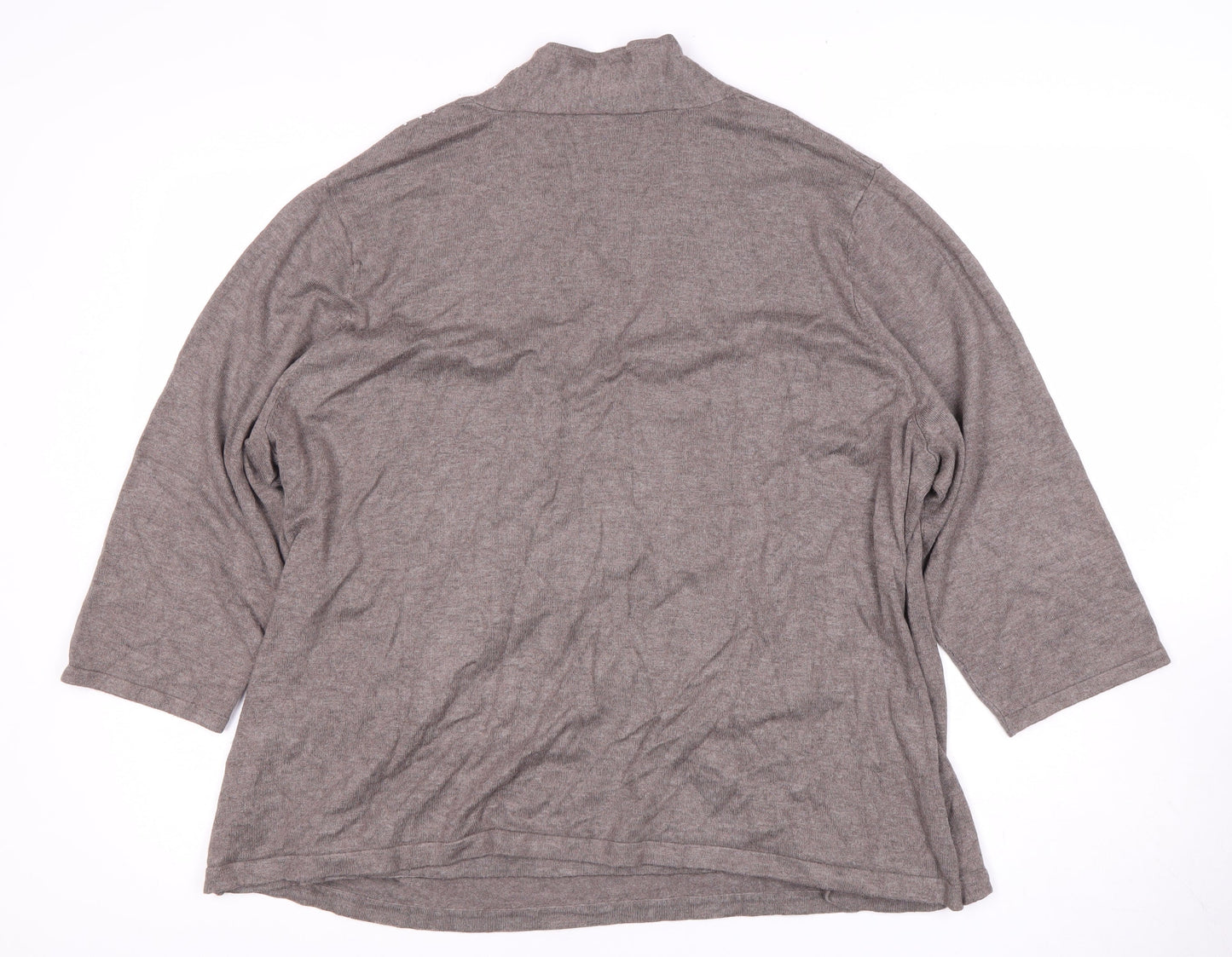 Windsmoor Women's XL Grey Studded Wrap Blouse