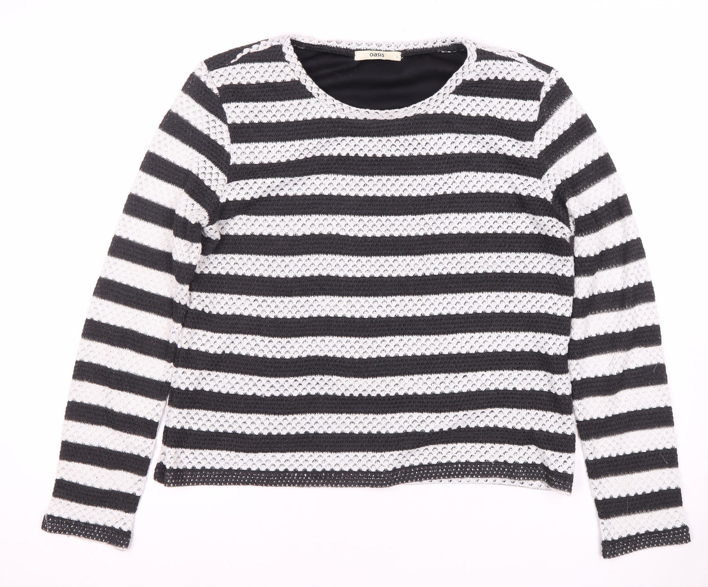 Oasis Women's Striped Long Sleeve T-Shirt Size 8