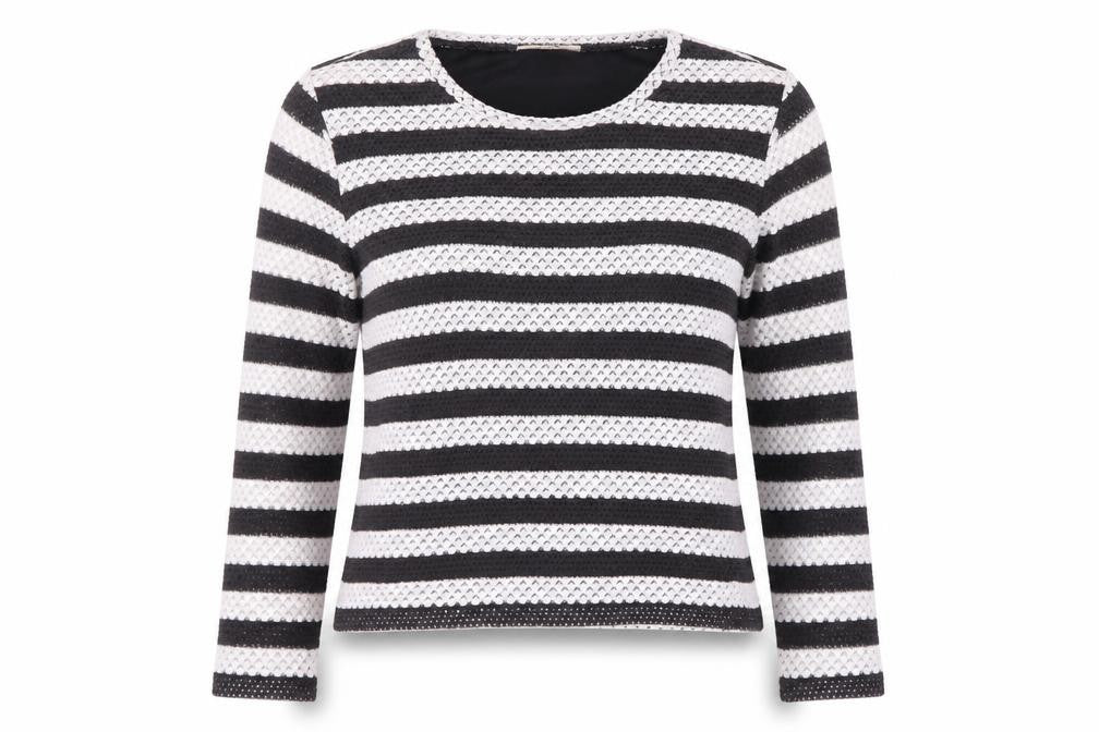 Oasis Women's Striped Long Sleeve T-Shirt Size 8