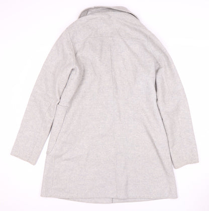 Next Women's Grey Wool Blend Mid-Length Coat Size 12