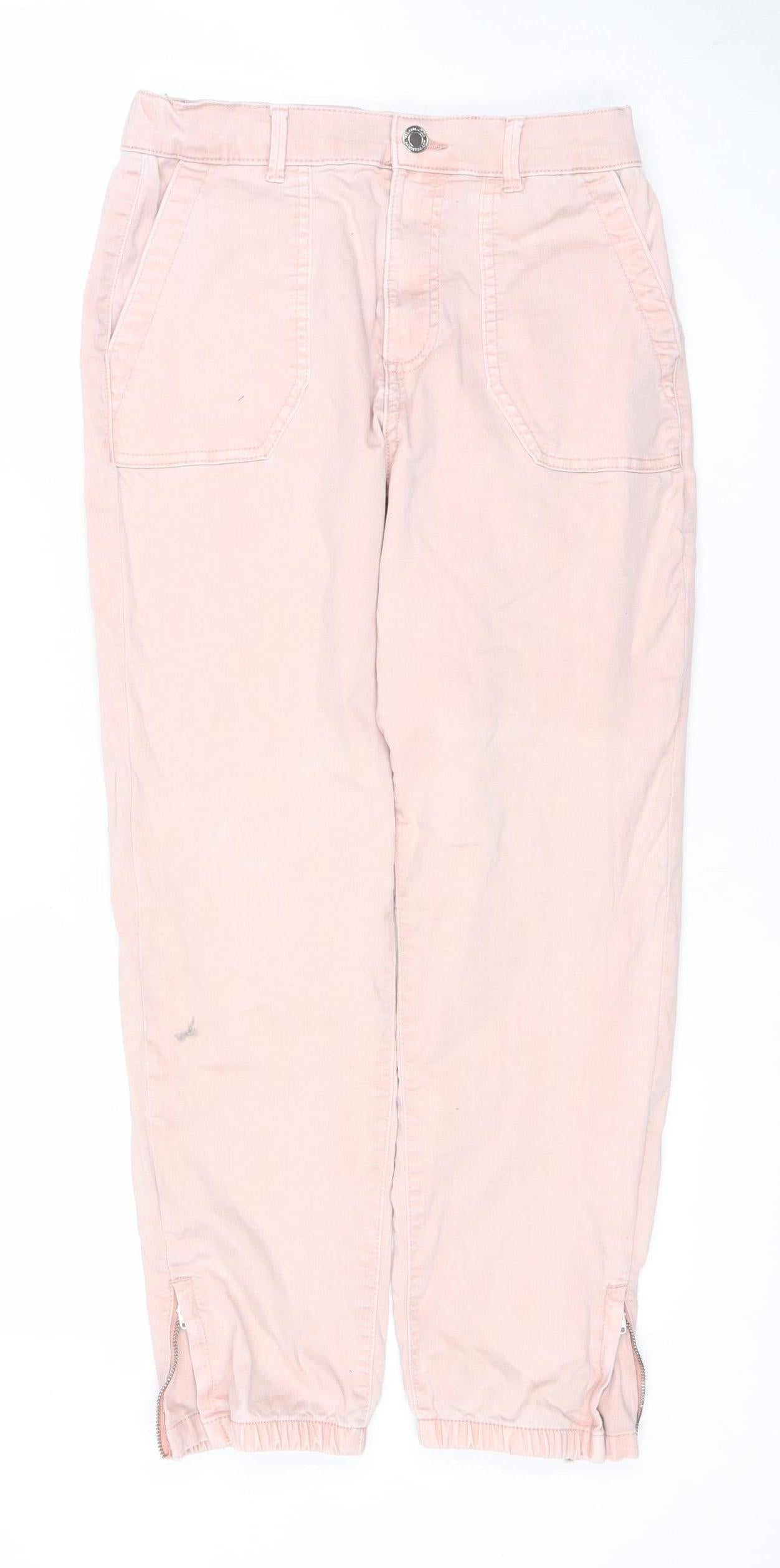 Marks and Spencer Women's Pink Cargo Trousers Size 10