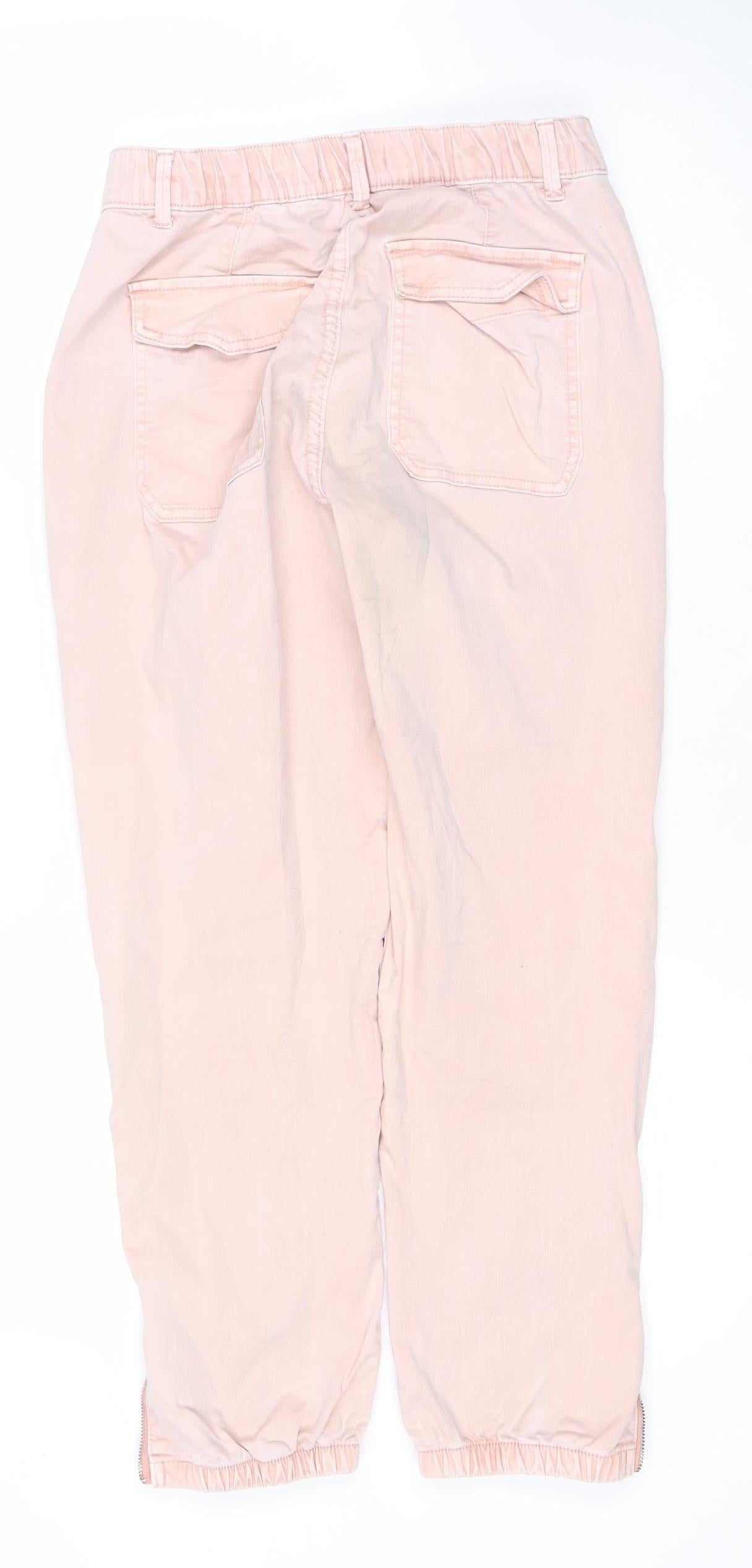 Marks and Spencer Women's Pink Cargo Trousers Size 10
