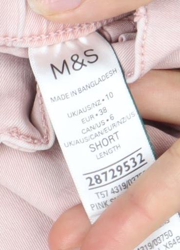 Marks and Spencer Women's Pink Cargo Trousers Size 10