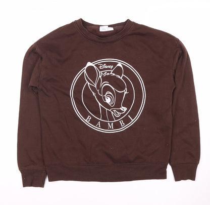 Preloved Disney Bambi Brown Sweatshirt, 2XS, Casual Winter - Front