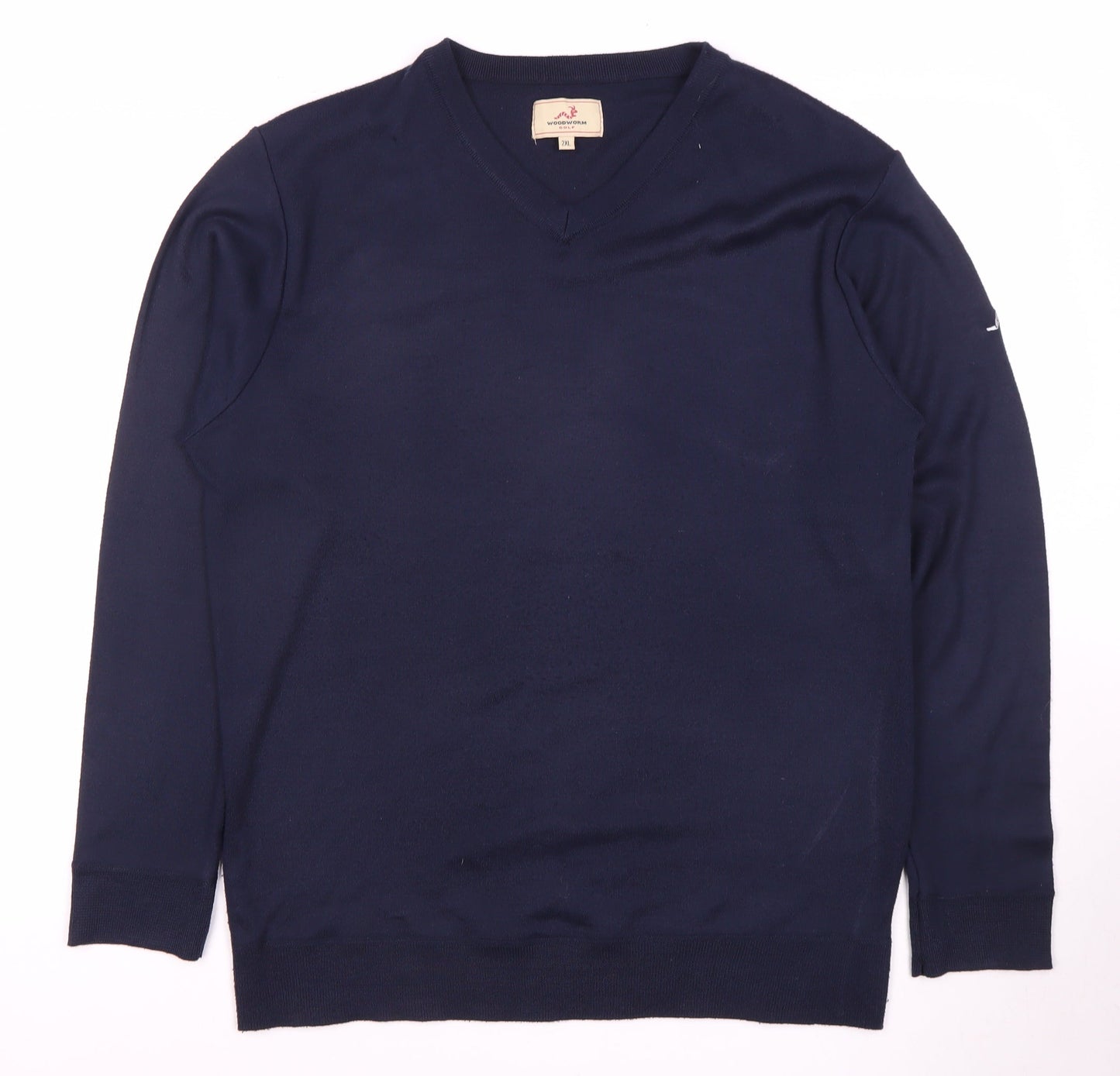 Woodworm Golf Men's Blue V-Neck Pullover 2XL Sweater