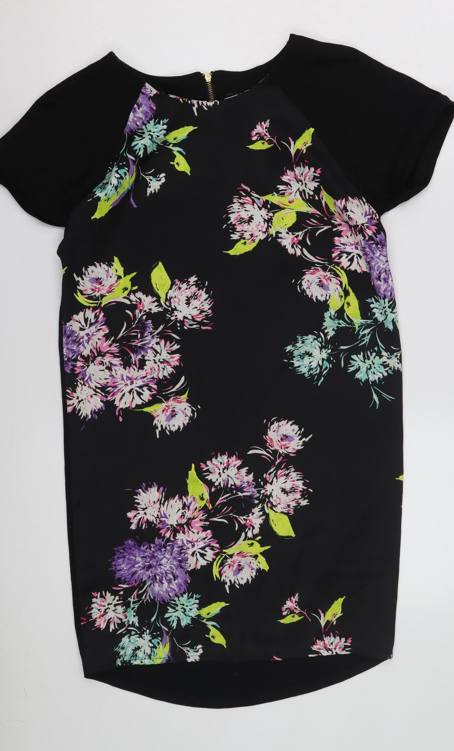 Warehouse Women's Black Floral Dress, Size 8