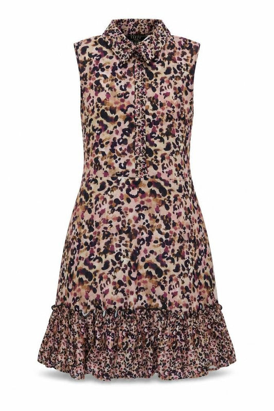 Lipsy Women's Multicoloured Animal Print Collared Shirt Dress Size 10